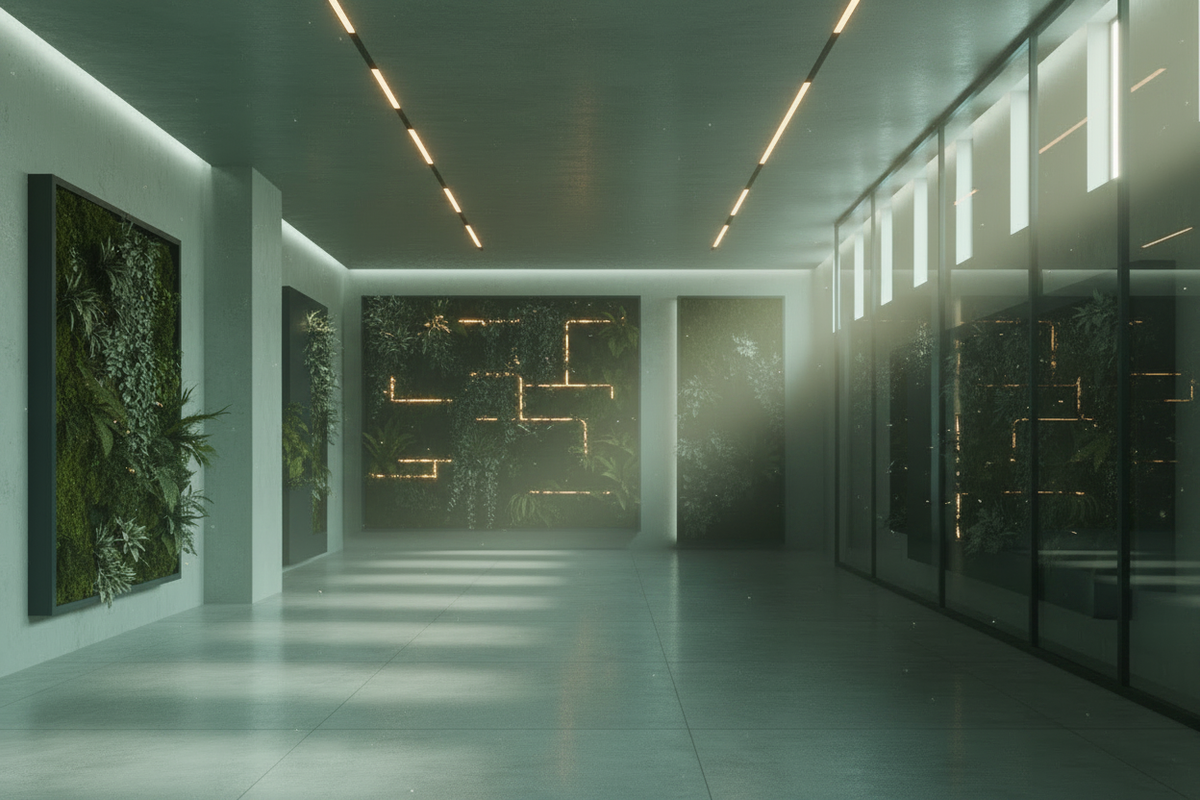 Enhanced Futuristic Green Room Hero