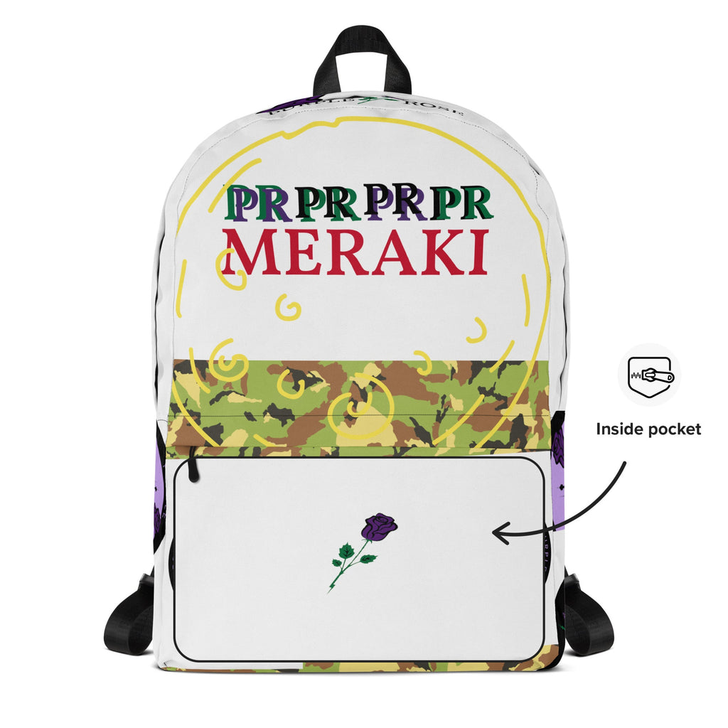 Meraki Purple Rose Backpack 1 - Meraki 4 Life