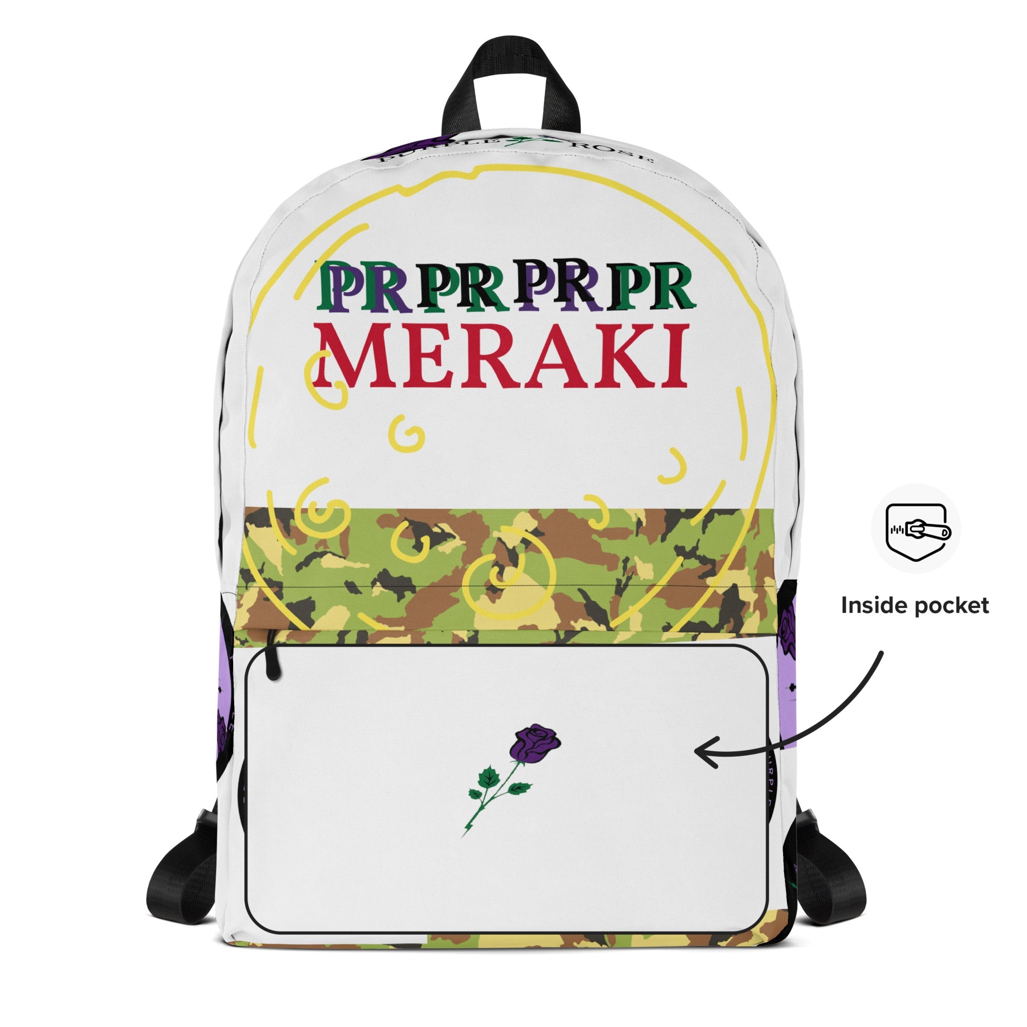 Meraki Purple Rose Backpack 1 - Meraki 4 Life