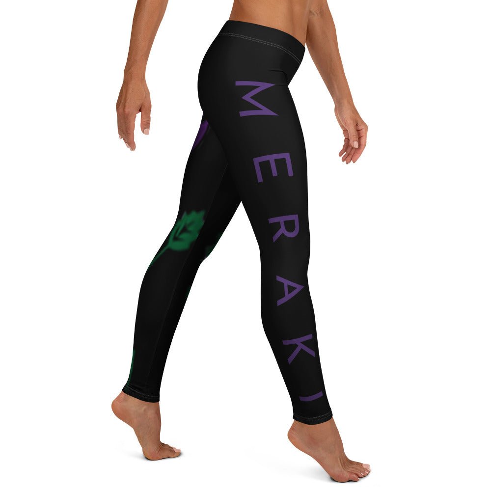 Meraki Purple Rose Leggings - Meraki 4 Life