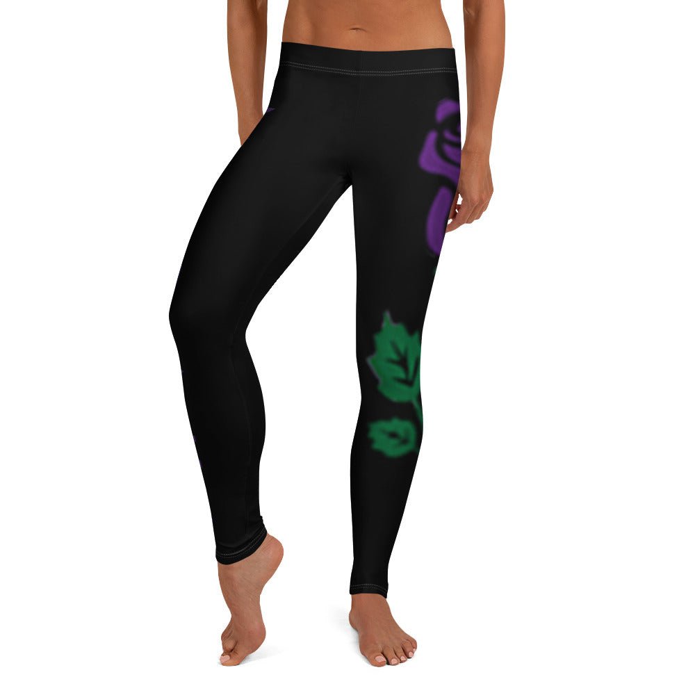 Meraki Purple Rose Leggings - Meraki 4 Life