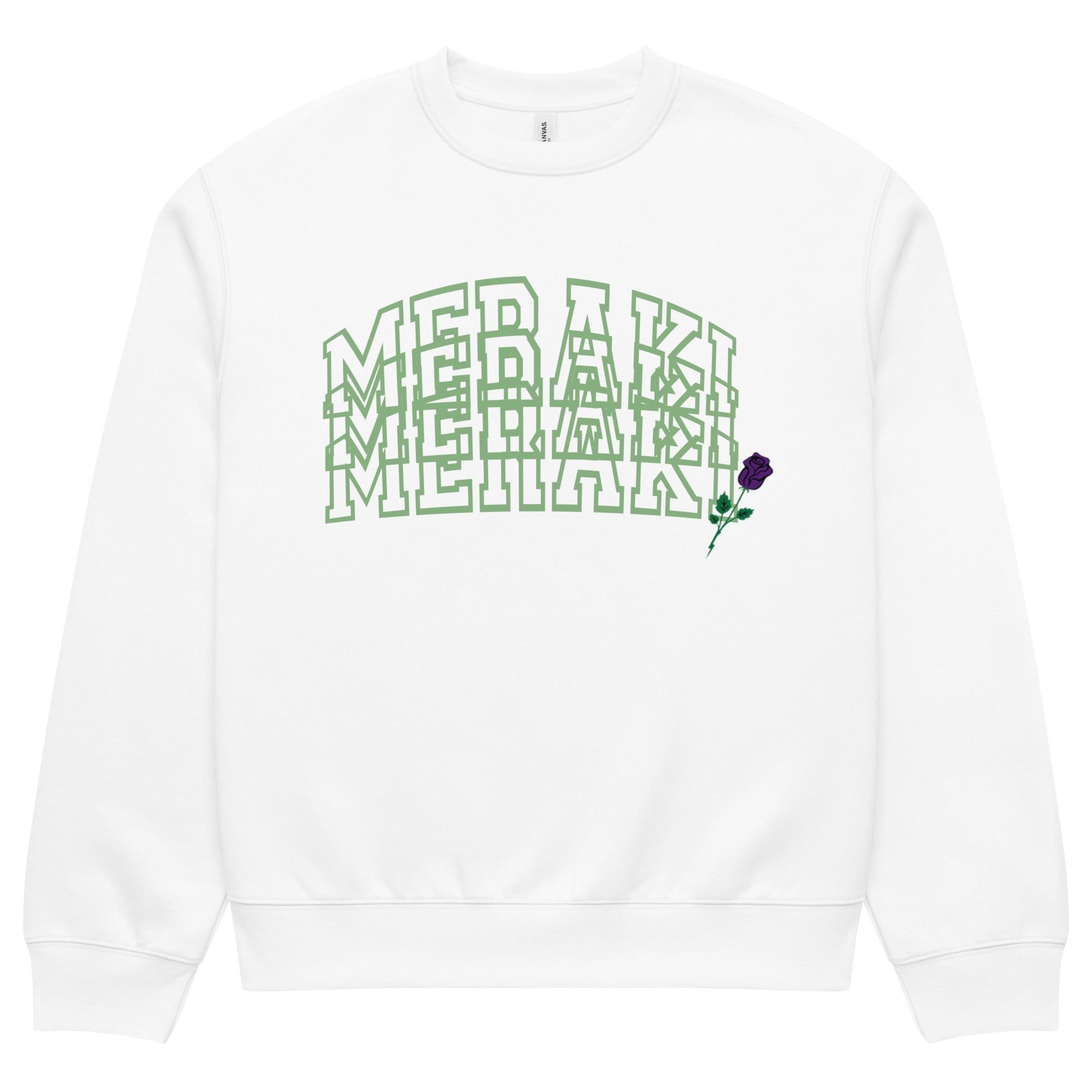 Meraki Purple Rose Oversized heavyweight sweatshirt - Meraki 4 Life