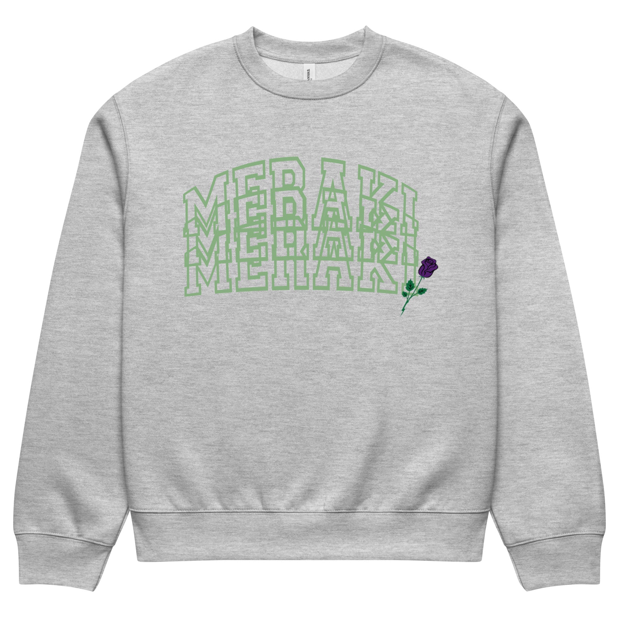 Meraki Purple Rose Oversized heavyweight sweatshirt - Meraki 4 Life