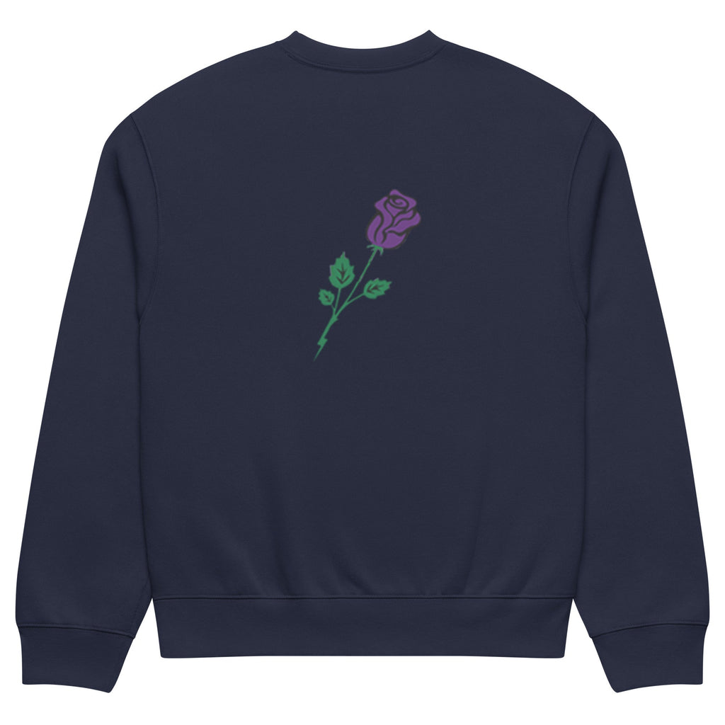 Meraki Purple Rose Oversized heavyweight sweatshirt - Meraki 4 Life
