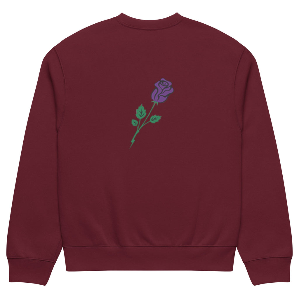 Meraki Purple Rose Oversized heavyweight sweatshirt - Meraki 4 Life